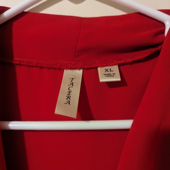 Tacera red blouse - Picture 3 of 3